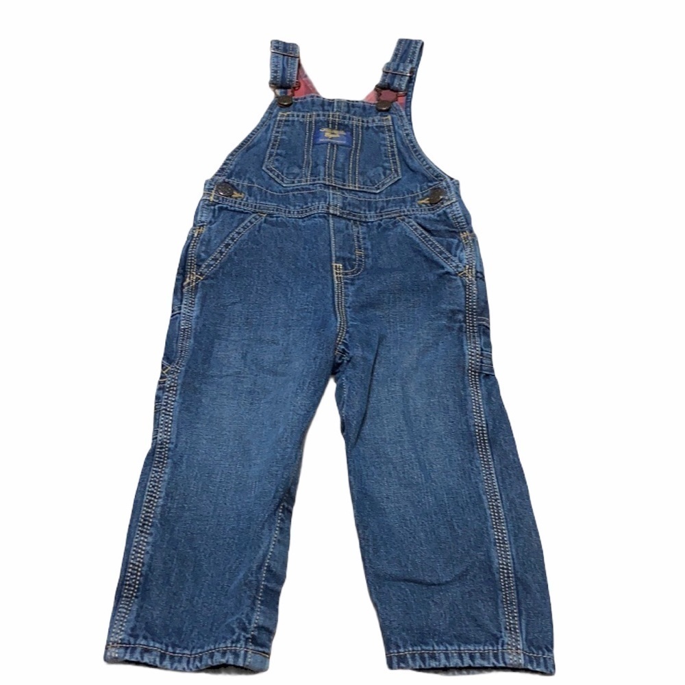 OshKosh B’Gosh Overalls vest back long flannel